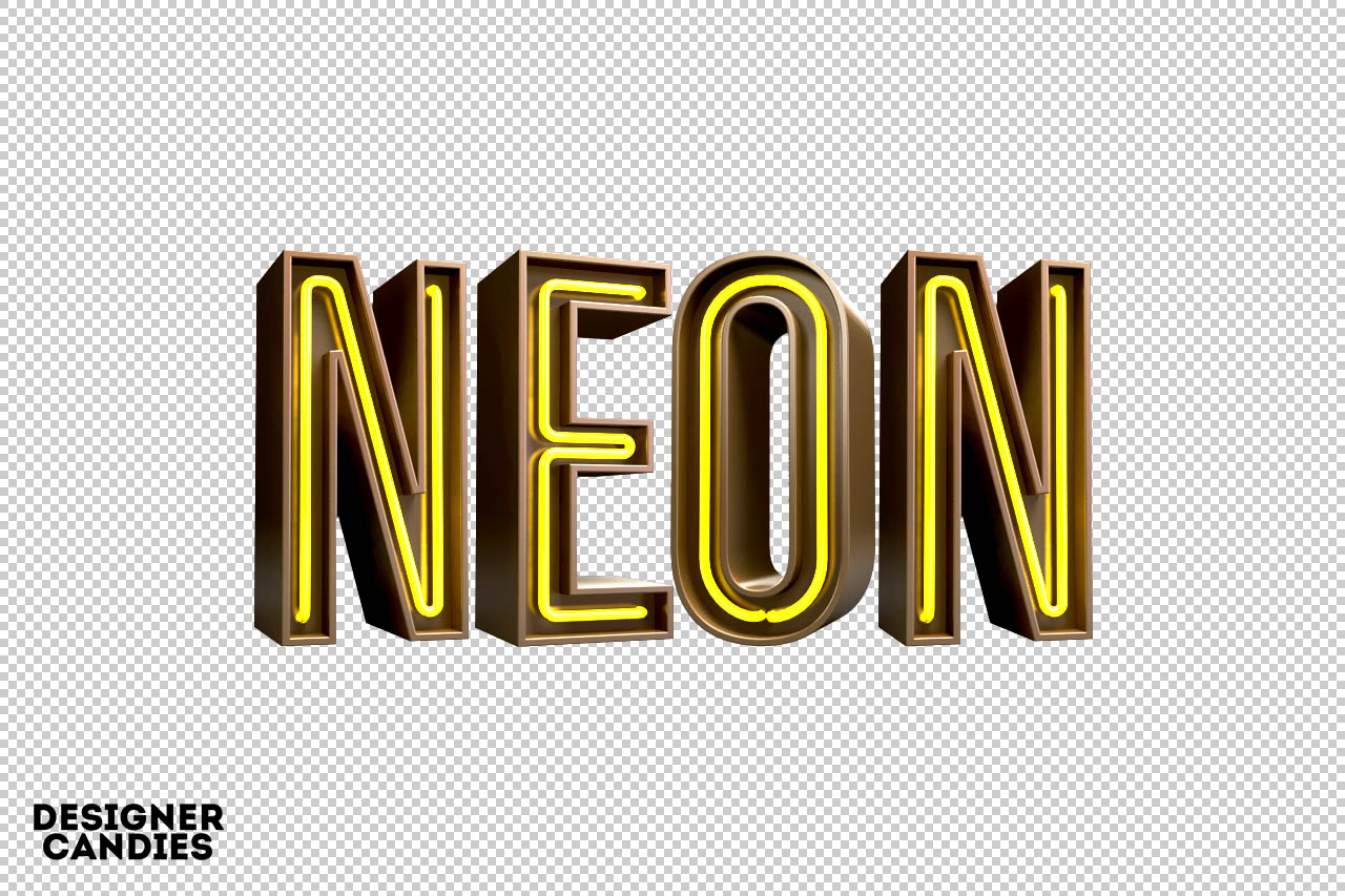 3D Neon Lettering