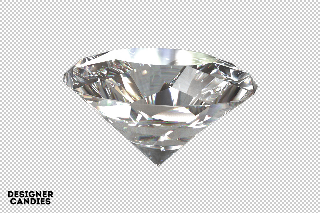 Diamond Render with Transparent Background