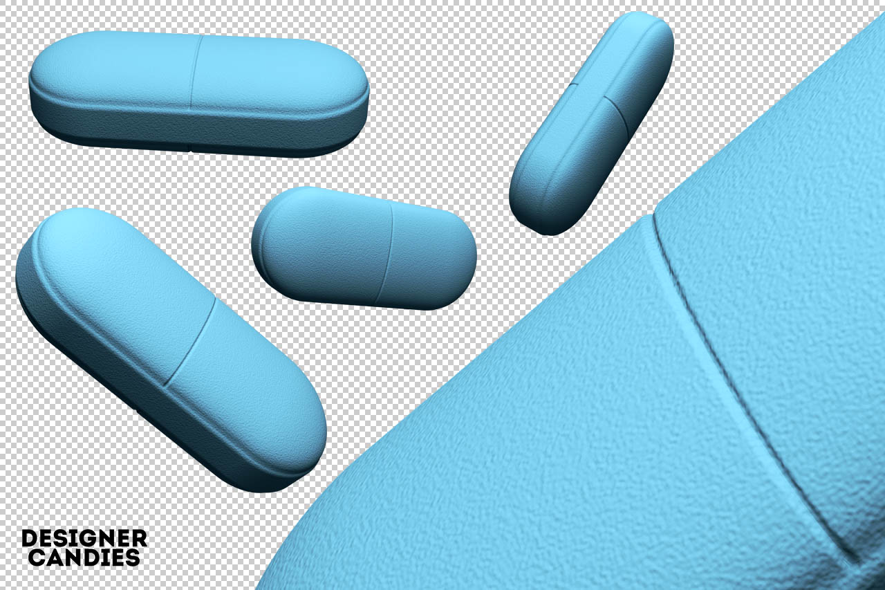 Blue Pill / Tablet Renders