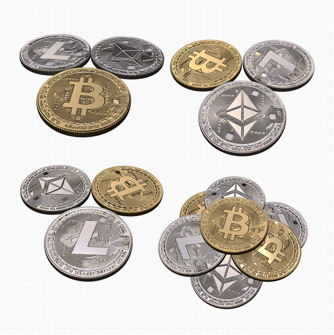 Transparent Cryptocurrency Renders