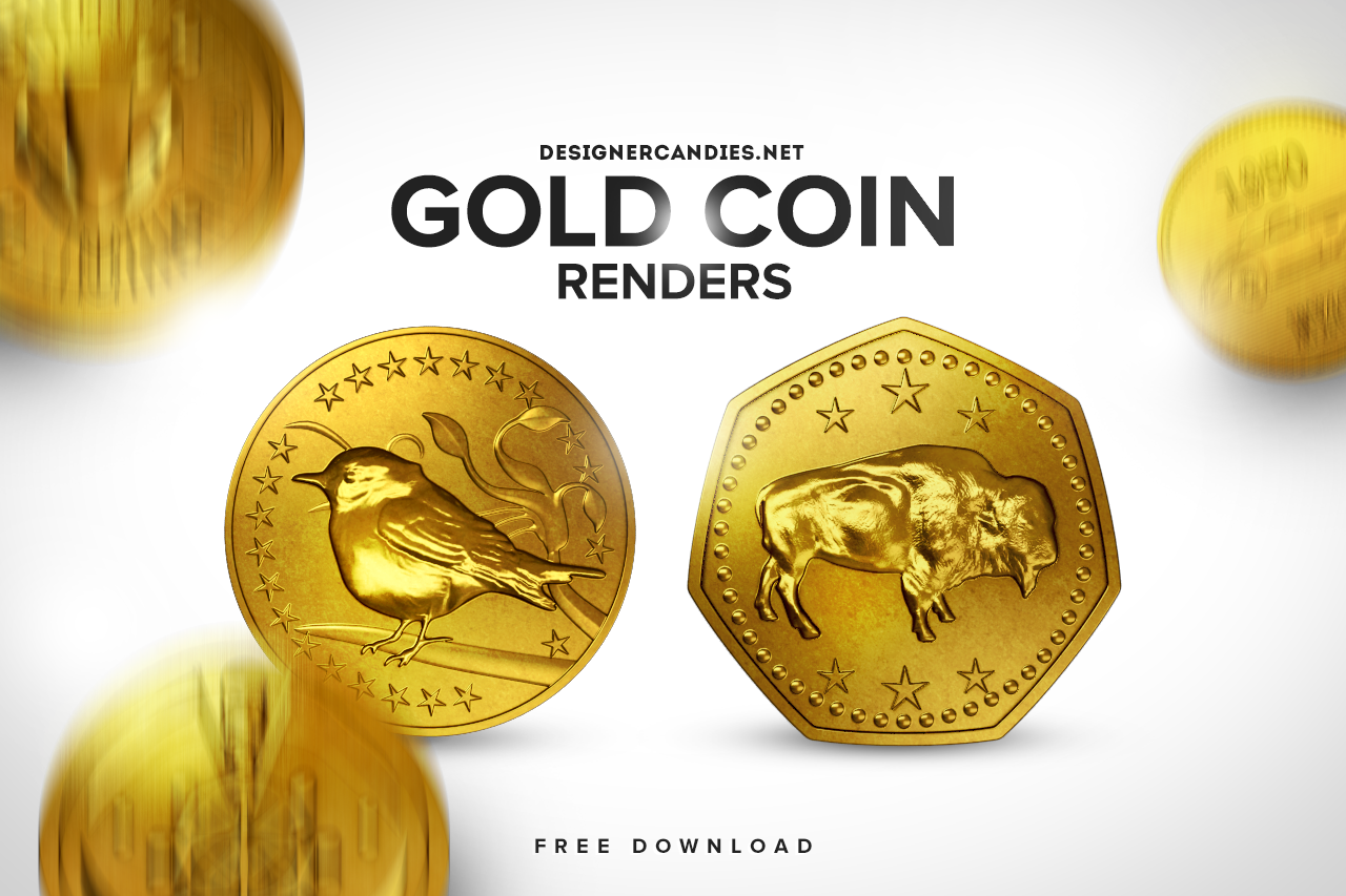 Free Gold Coin Renders