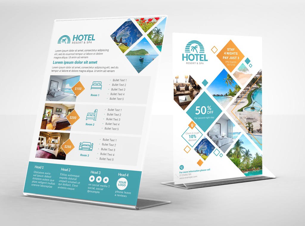 Hotel Flyer Template in INDD InDesign Format