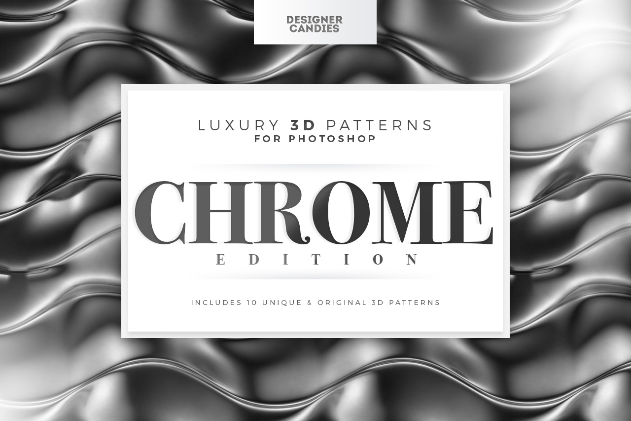 3D Chrome Patterns for Photoshop