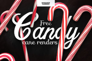 Free Candy Cane Renders in Transparent PNG