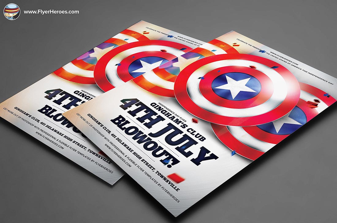 4th July Blowout Flyer Template
