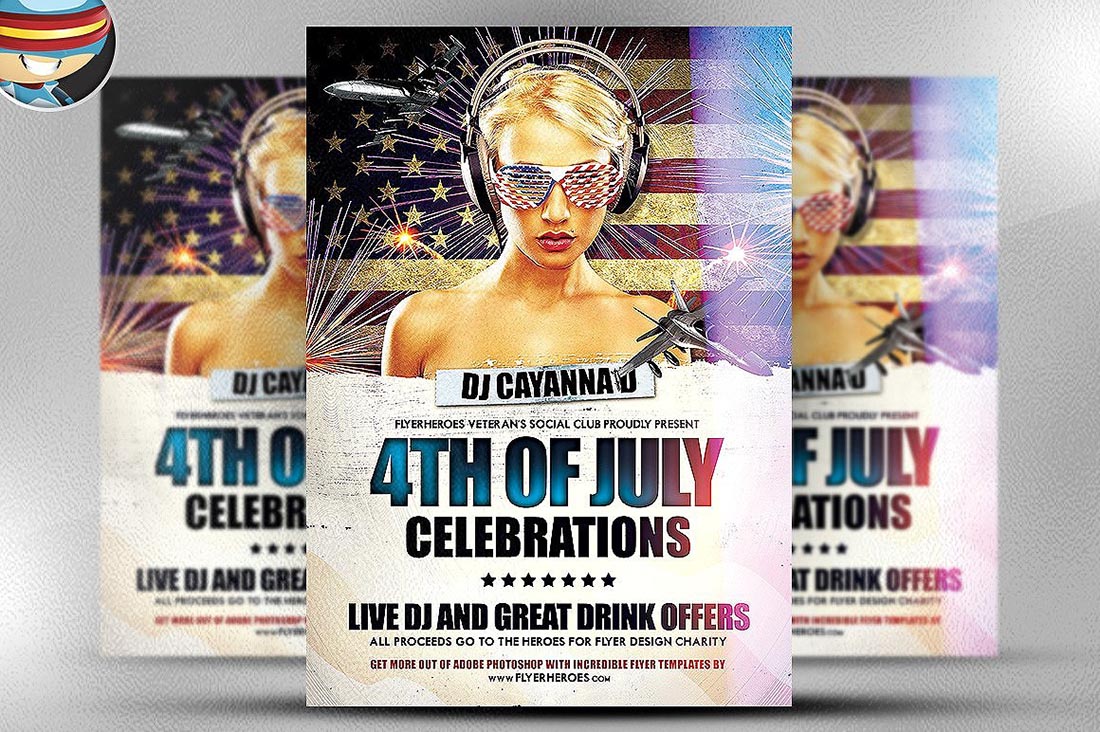 4th July PSD Party Flyer Template
