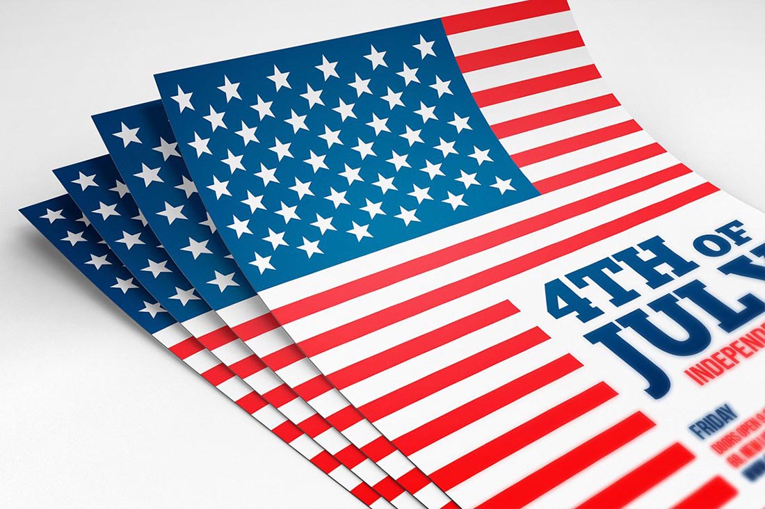 Simple 4th of July Flyer Template