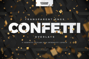 Transparent PNG Confetti Overlays