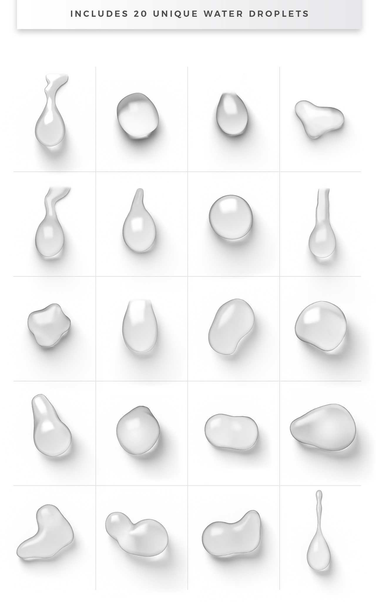 20 PNG Water Droplets
