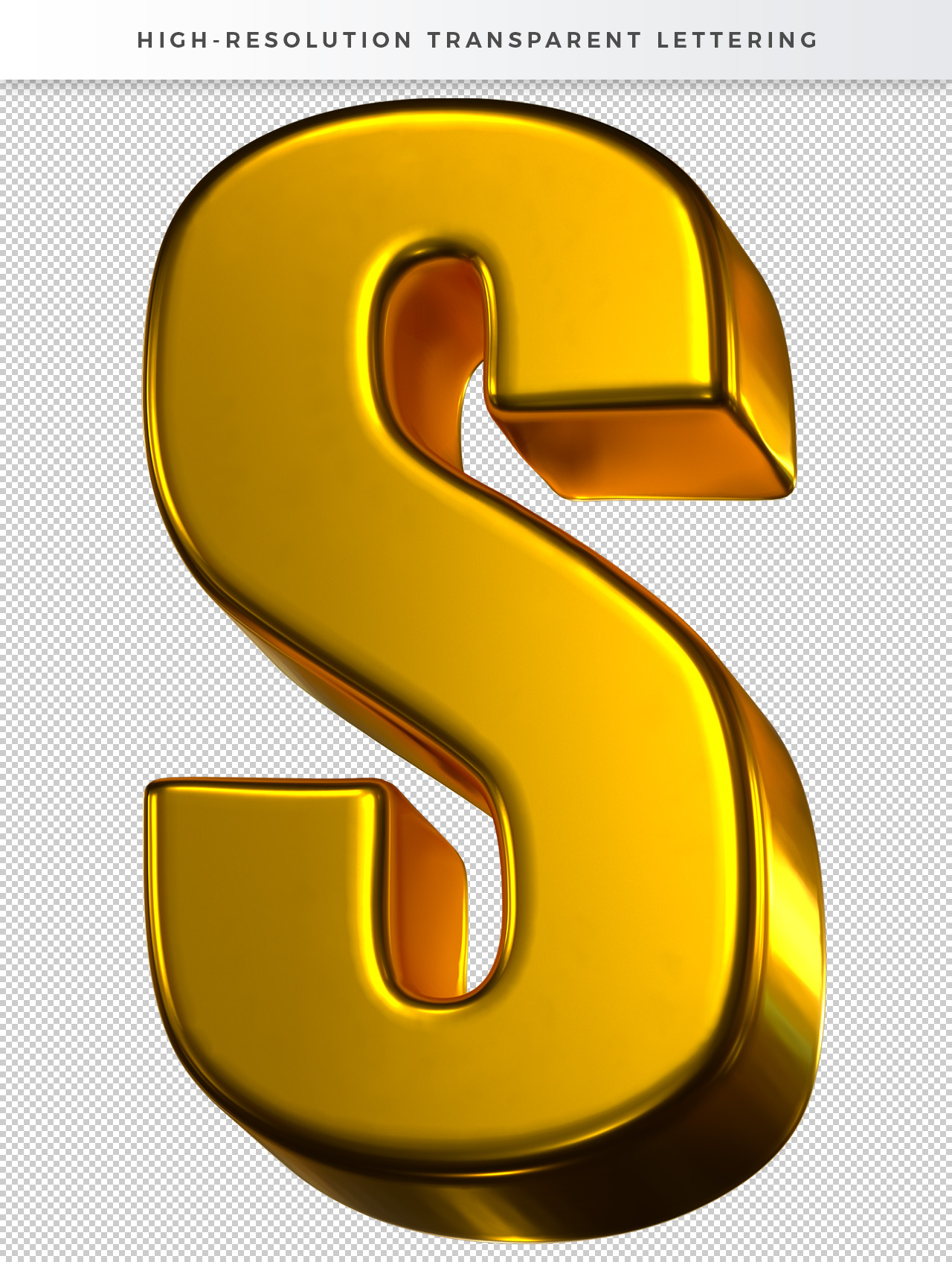 3D Gold Letters for Photoshop
