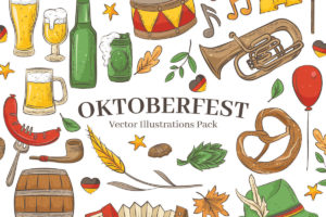 Oktoberfest Vector Illustrations for Photoshop & Illustrator