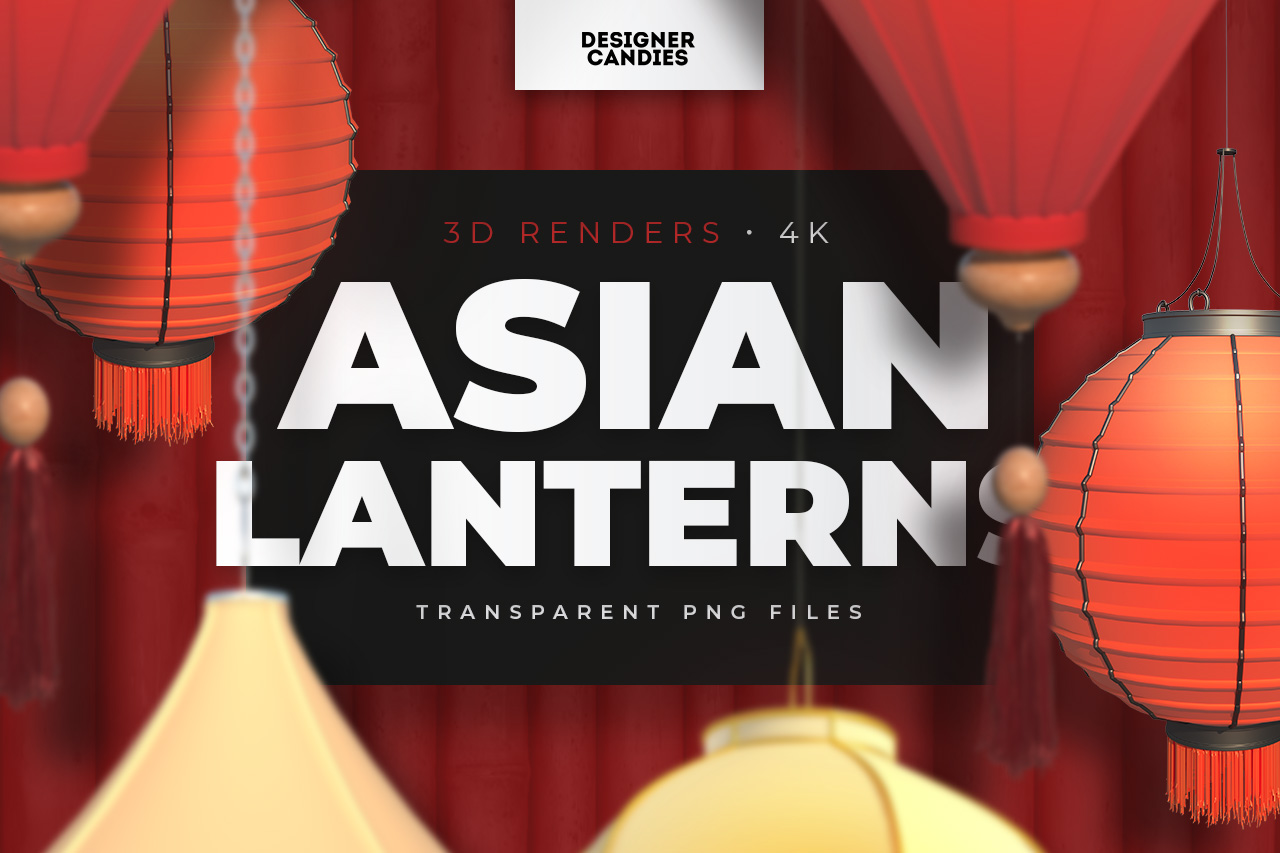 Asian Lanterns PNGs