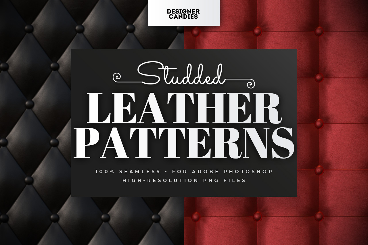 Studded Leather Patterns for Photoshop