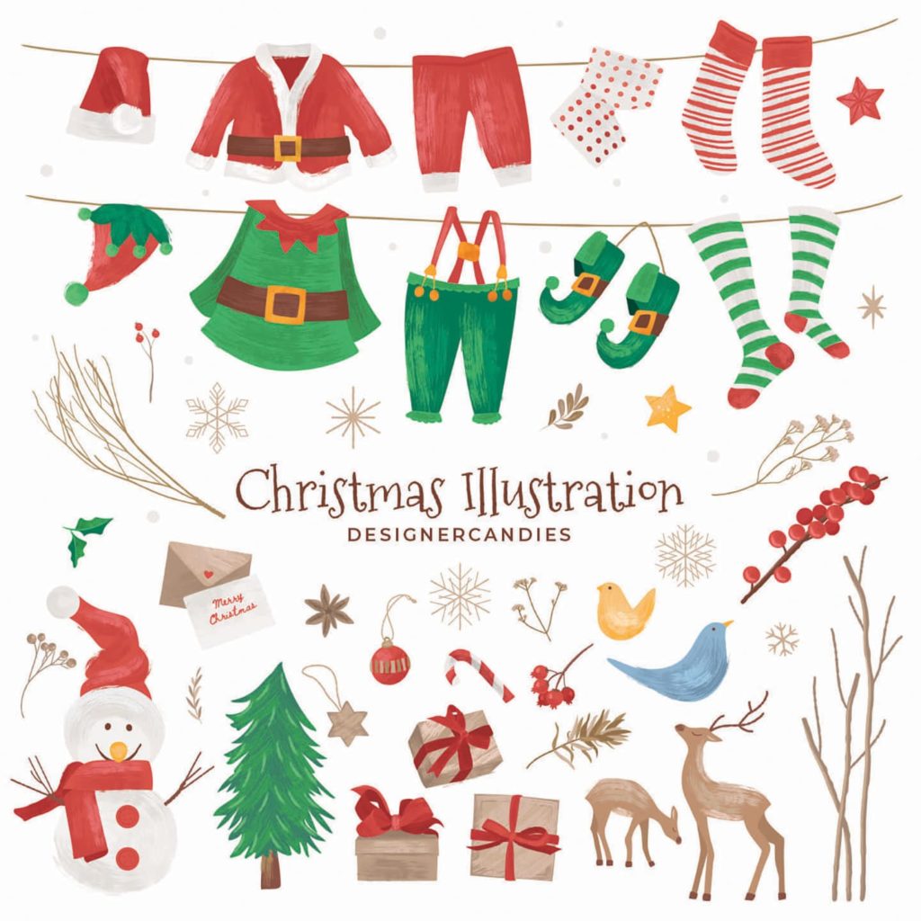 christmas vector free download illustrator