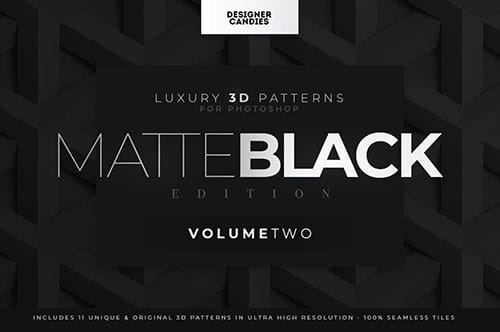3D Matte Black Patterns