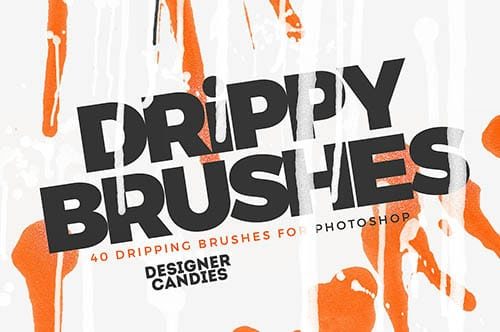 40 Drippy Brushes for Photoshop