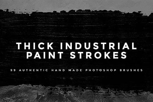99 Thick Paint Stroke Brushes for Photoshop