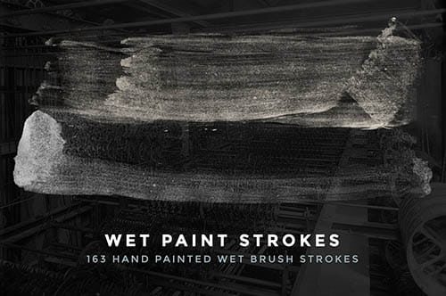 Wet Paint Stroke Brushes for Photoshop