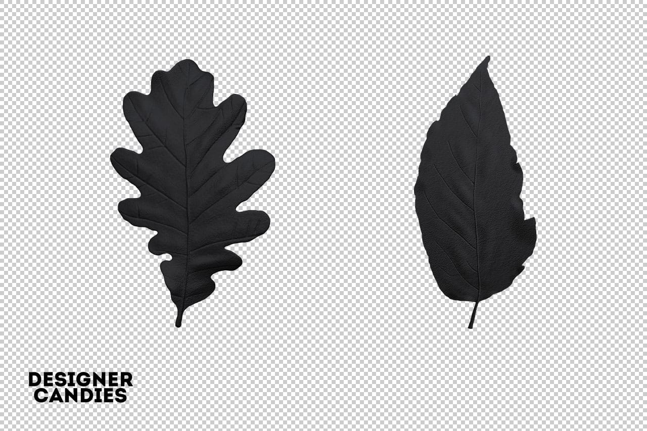 Black Leaf Clipart PNG