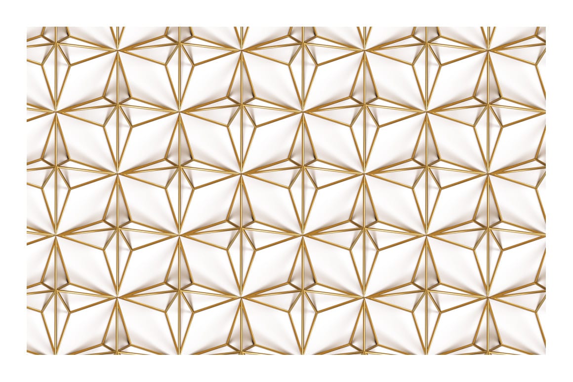 3D Gold Geometric Pattern