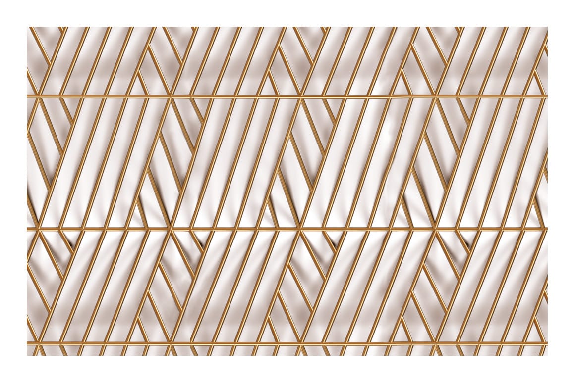 3D Gold Geometric Pattern