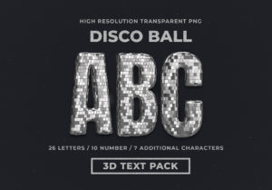 Disco Ball 3D Lettering Pack