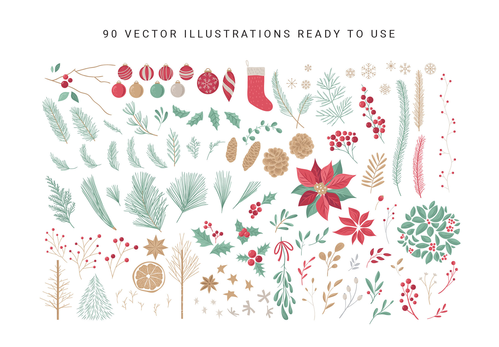 Festive Christmas Graphics Pack (for Photoshop & Illustrator)