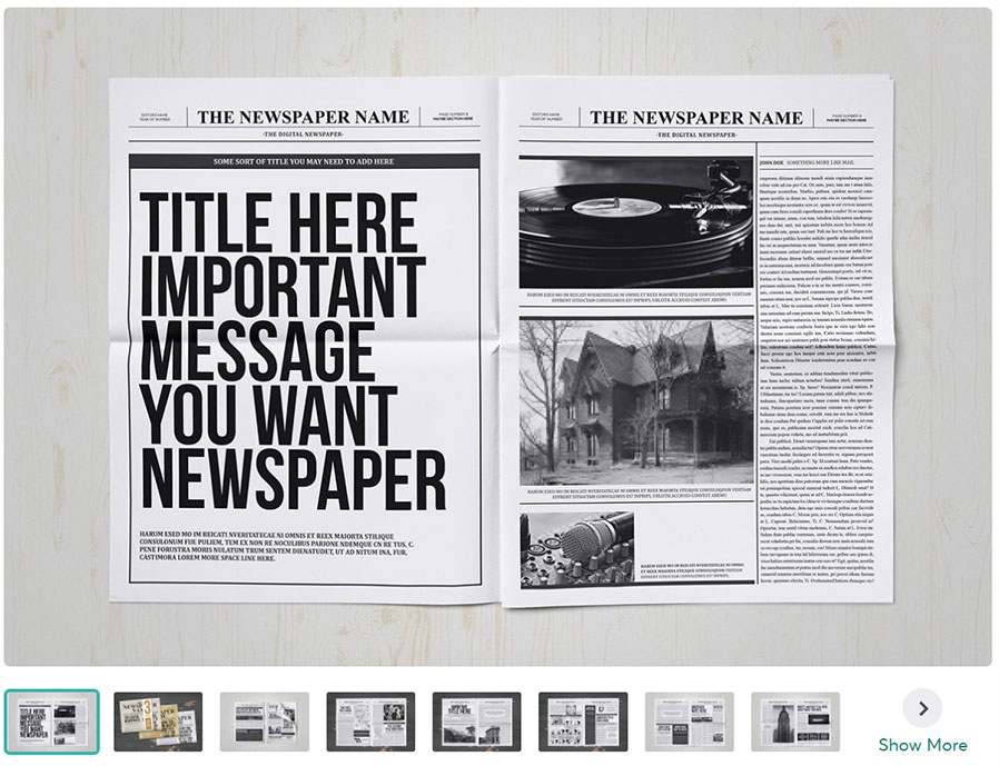Classic Newspaper Template for Abode InDesign (INDD)