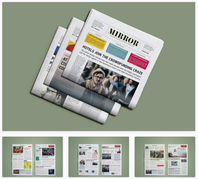 newspaper template for InDesign
