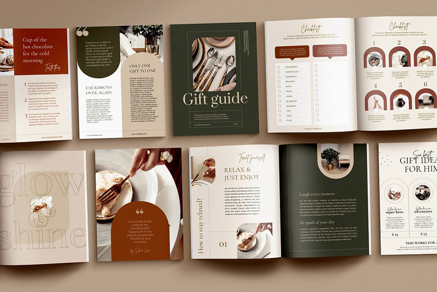 Holiday Gift Guide / CANVA, InDesign