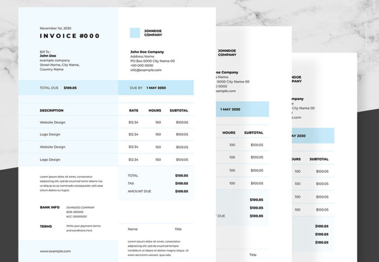 free invoice templates for indesign cs6