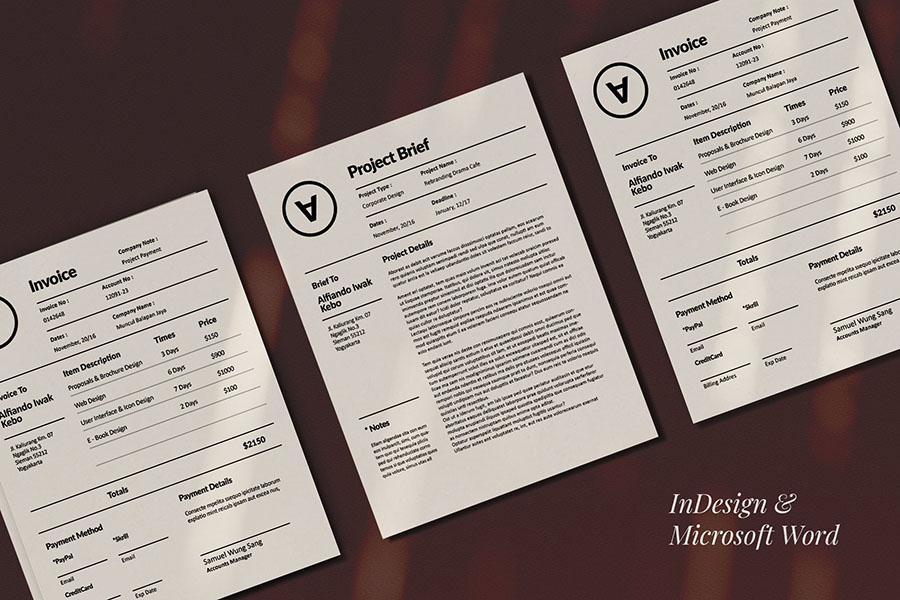 Polem Invoice Template (Indd+MsWord)