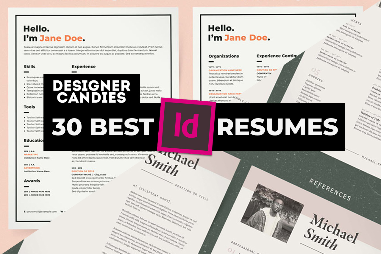 Best InDesign INDD Resume Templates