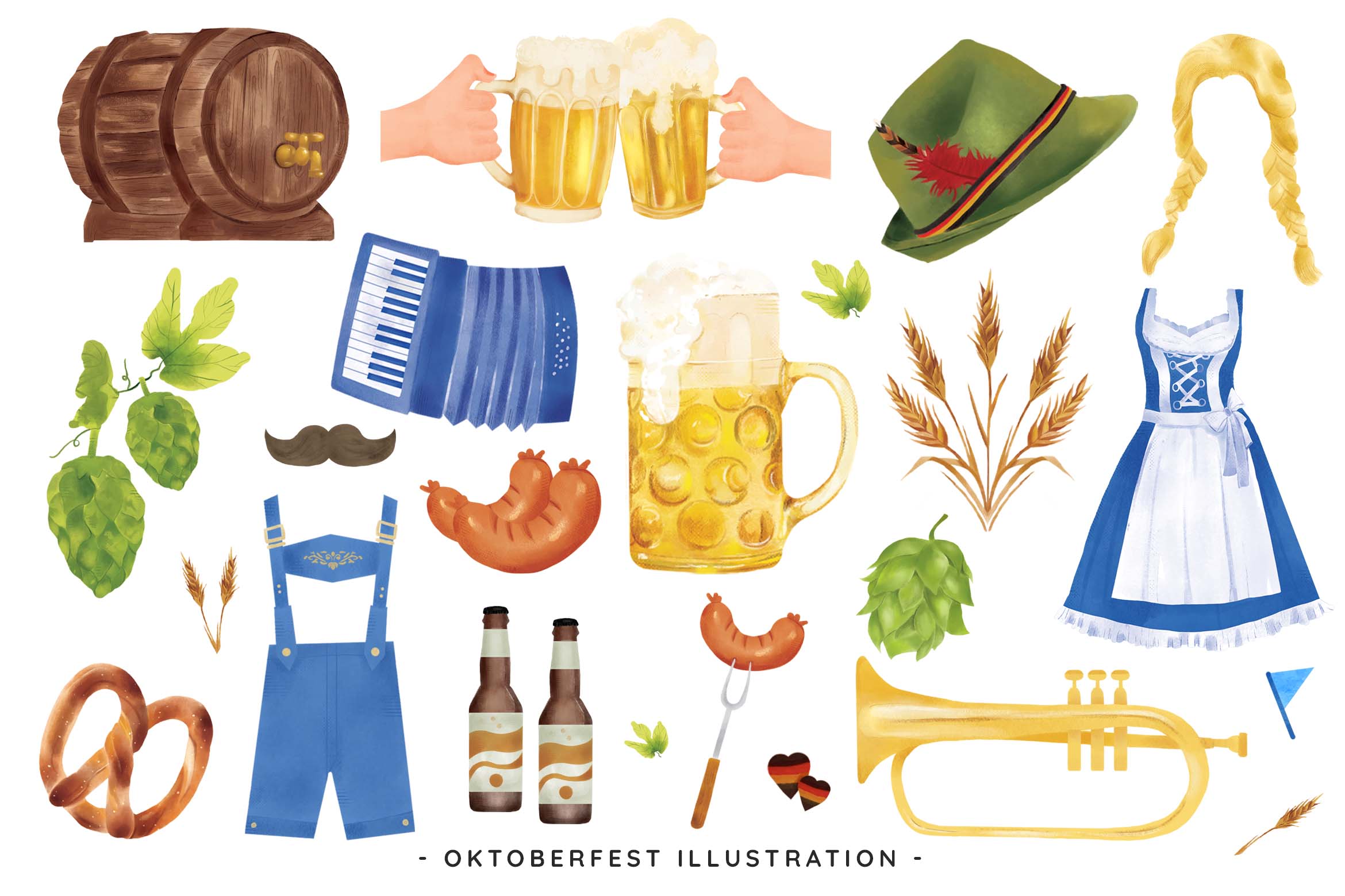 Oktoberfest Clipart / PNG Illustrations