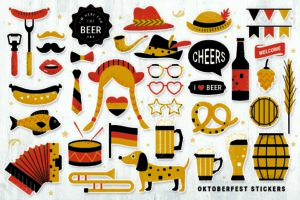 Oktoberfest Vector Illustrations / Stickers / Clipart