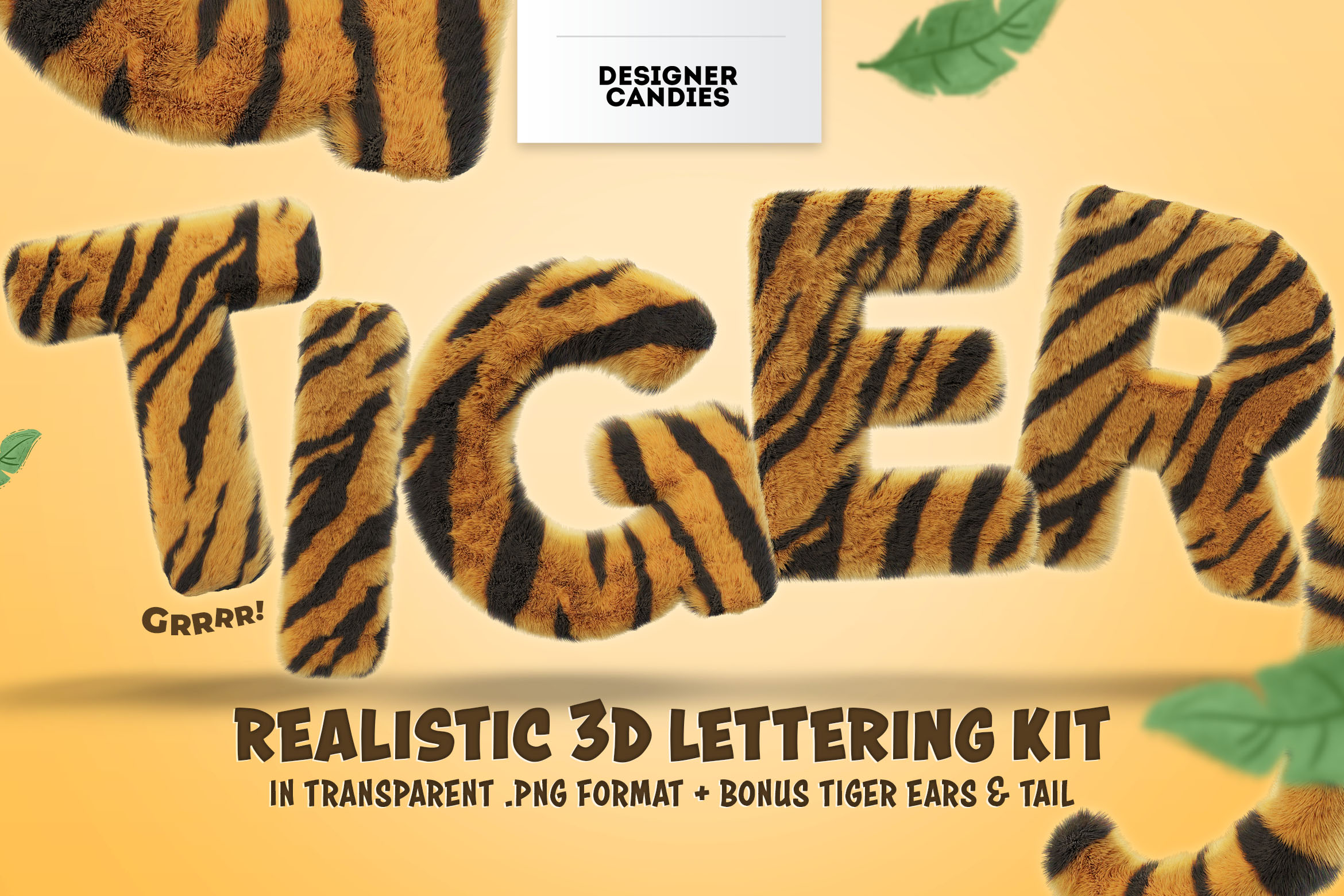 Tiger Text 3D Lettering Pack
