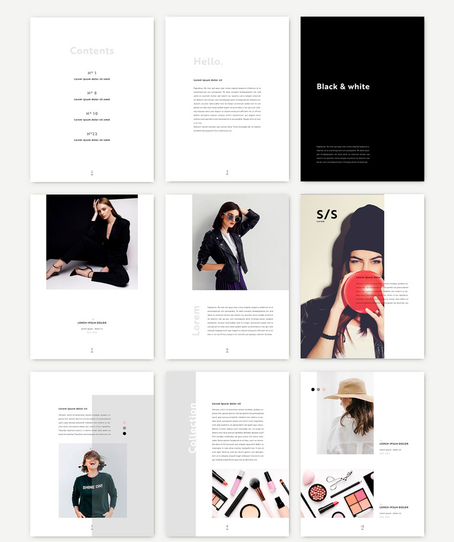 Black and White Style Digital ebook Lookbook