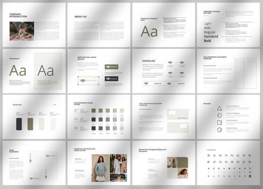 Brand IDentity Guidelines Brochure Layout
