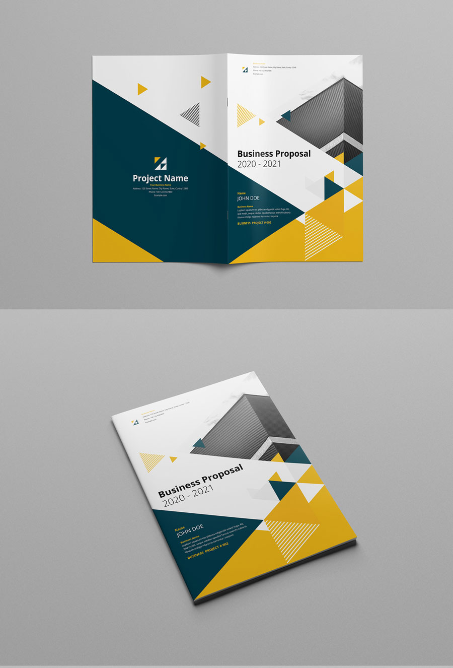 Yellow And Gray Booklet Layout