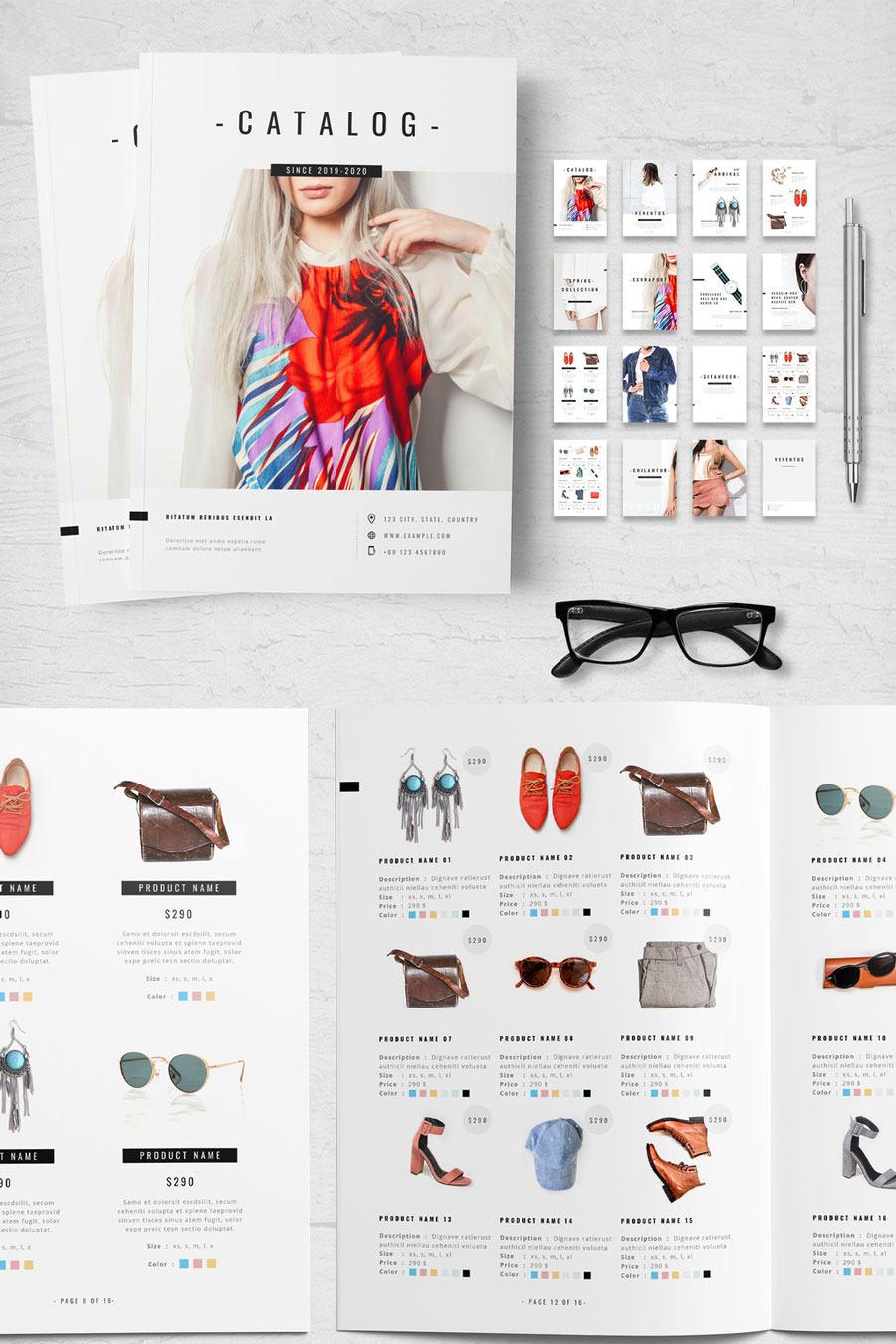 Black and White Product Catalog Layout