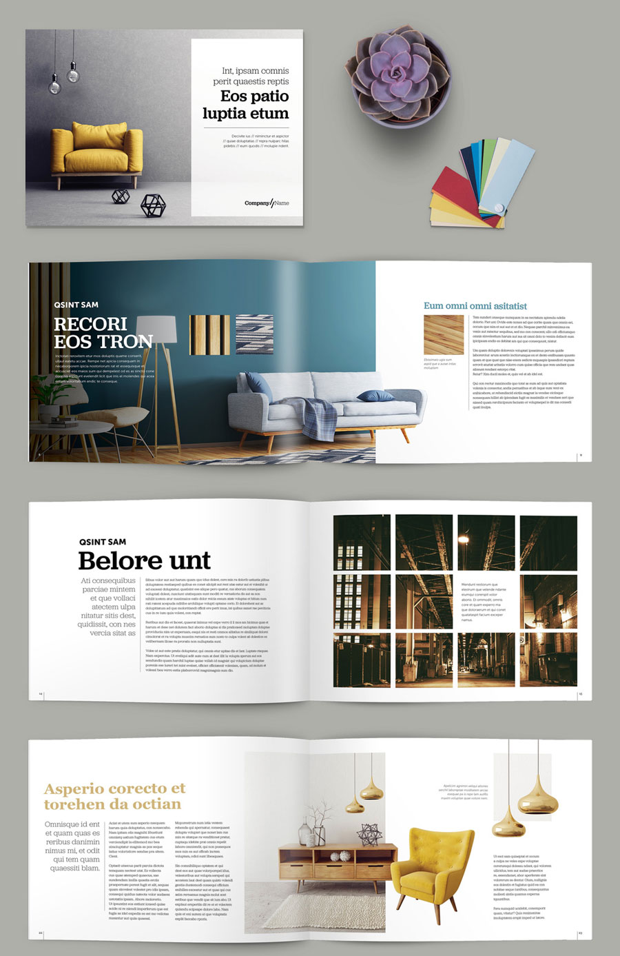 Brochure with Yellow Accents