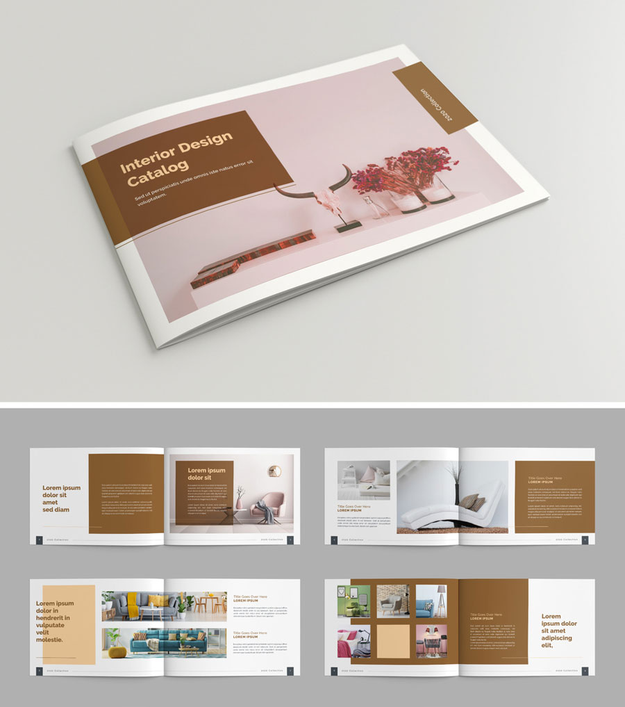 Catalog Layout with Brown Accents
