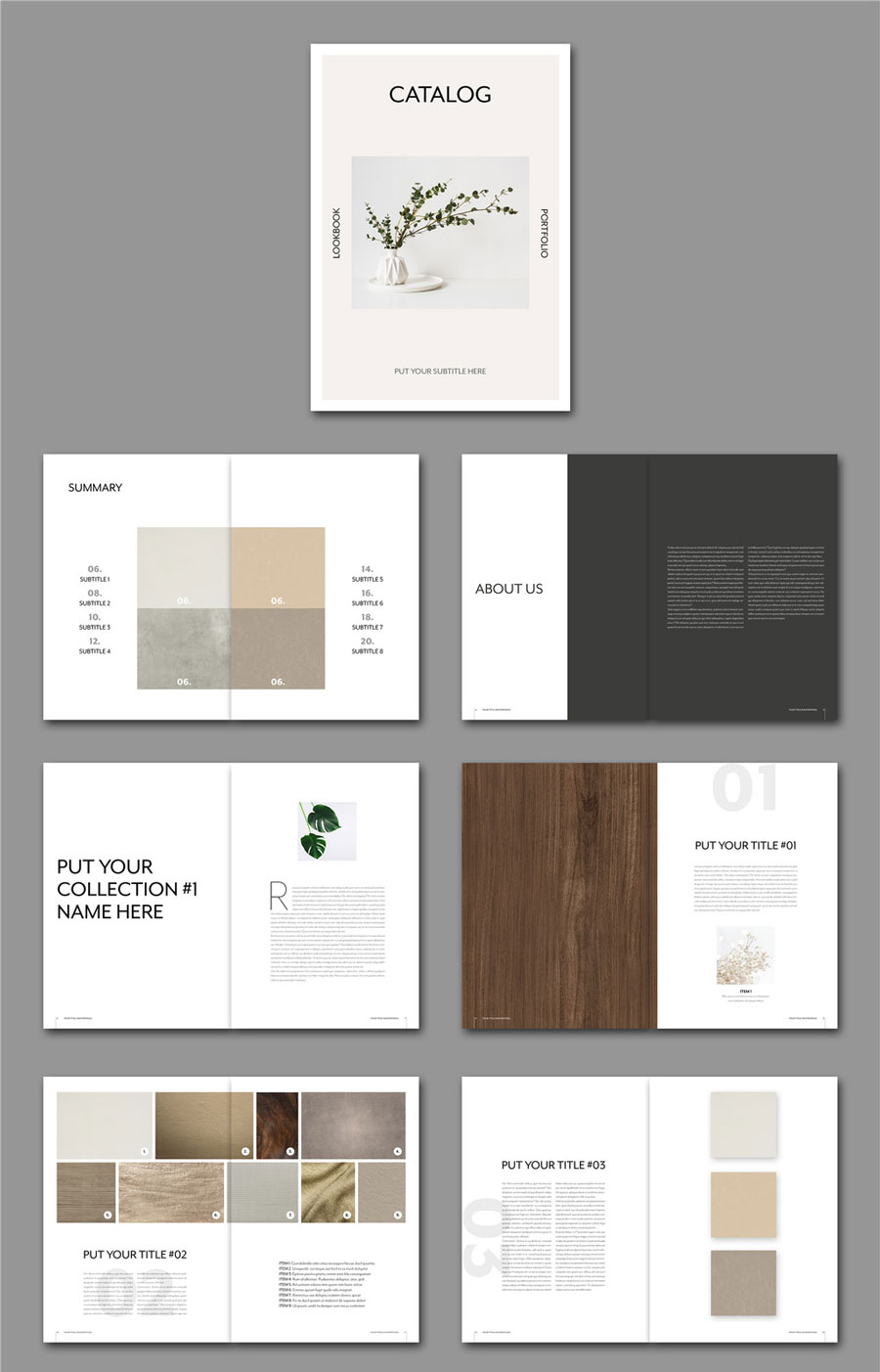Minimalist Catalog Lookbook Layout
