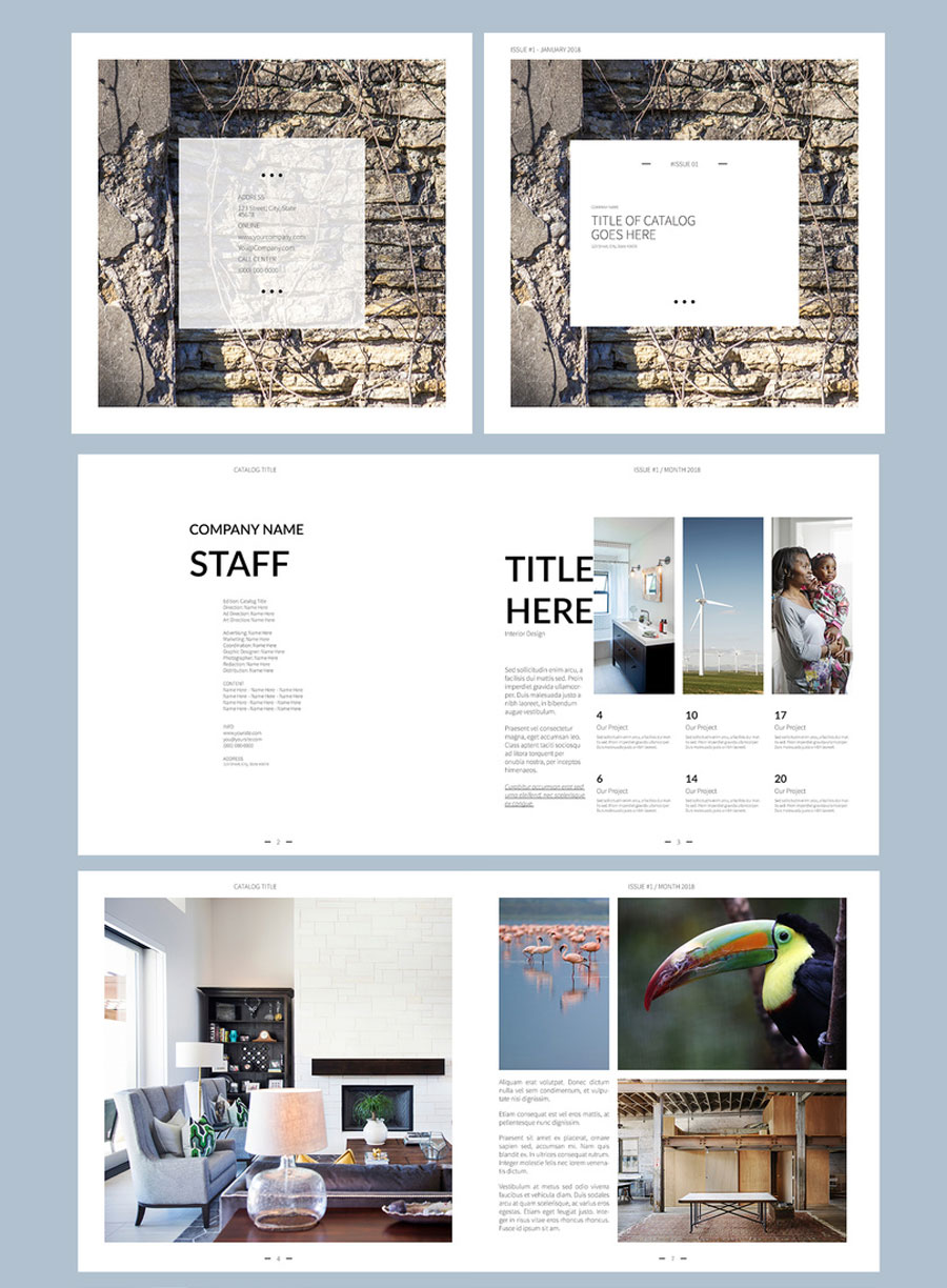 Square Catalogue Layout