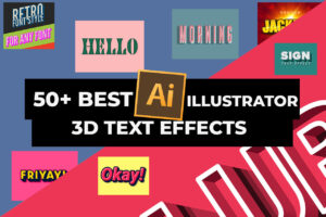 50+ Cool 3D Text Effects for Adobe Illustrator