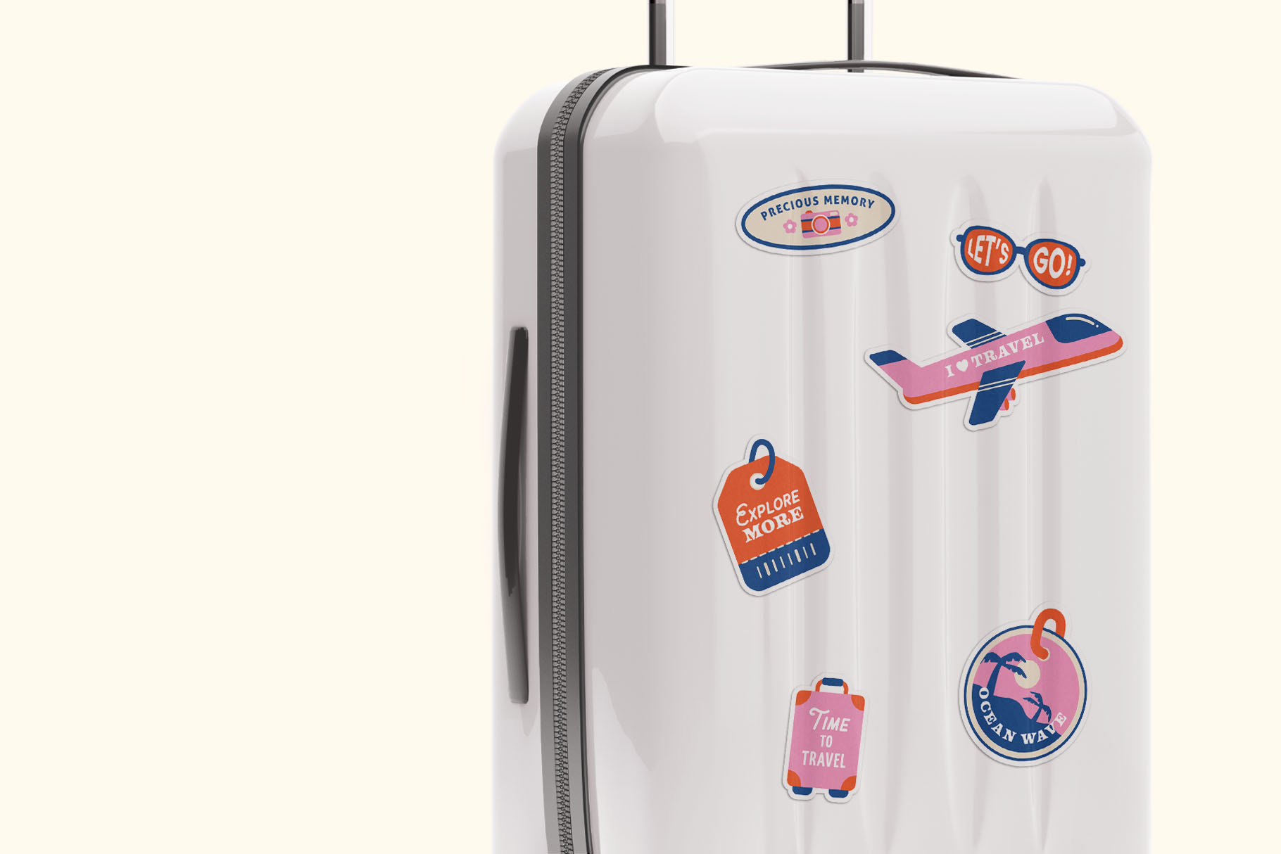 Travel Stickers Illustrations (PSD, AI, Vector Formats)