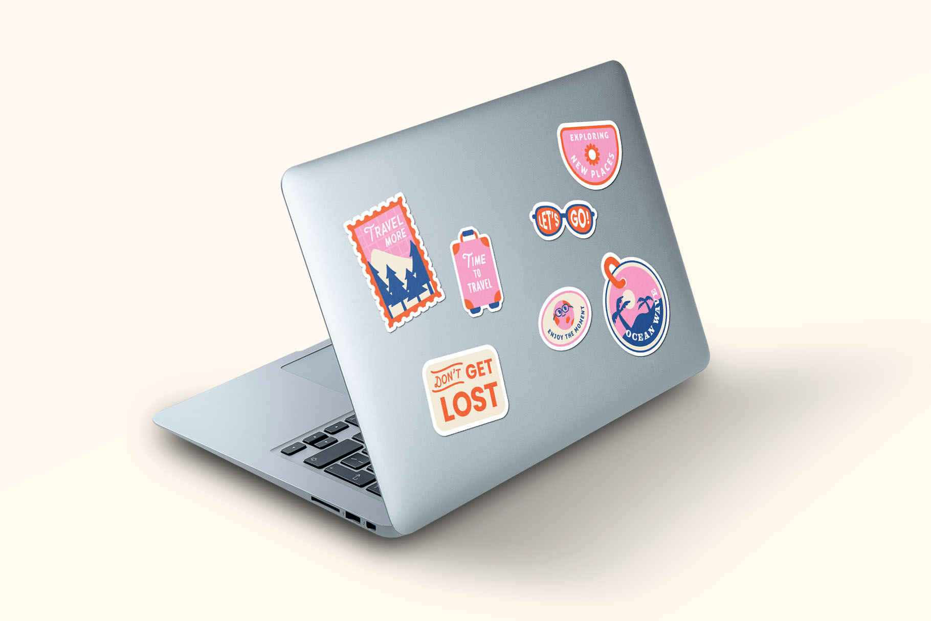 Travel Stickers Illustrations (PSD, AI, Vector Formats)