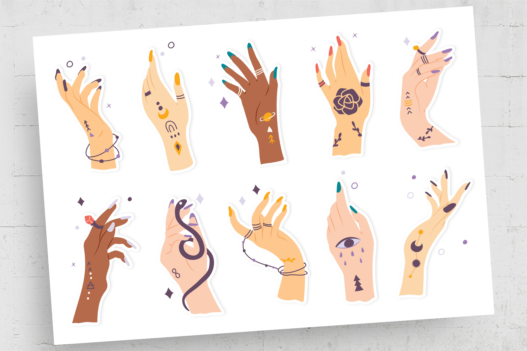 Spiritual Astrology Illustrations (AI, Vector Formats)