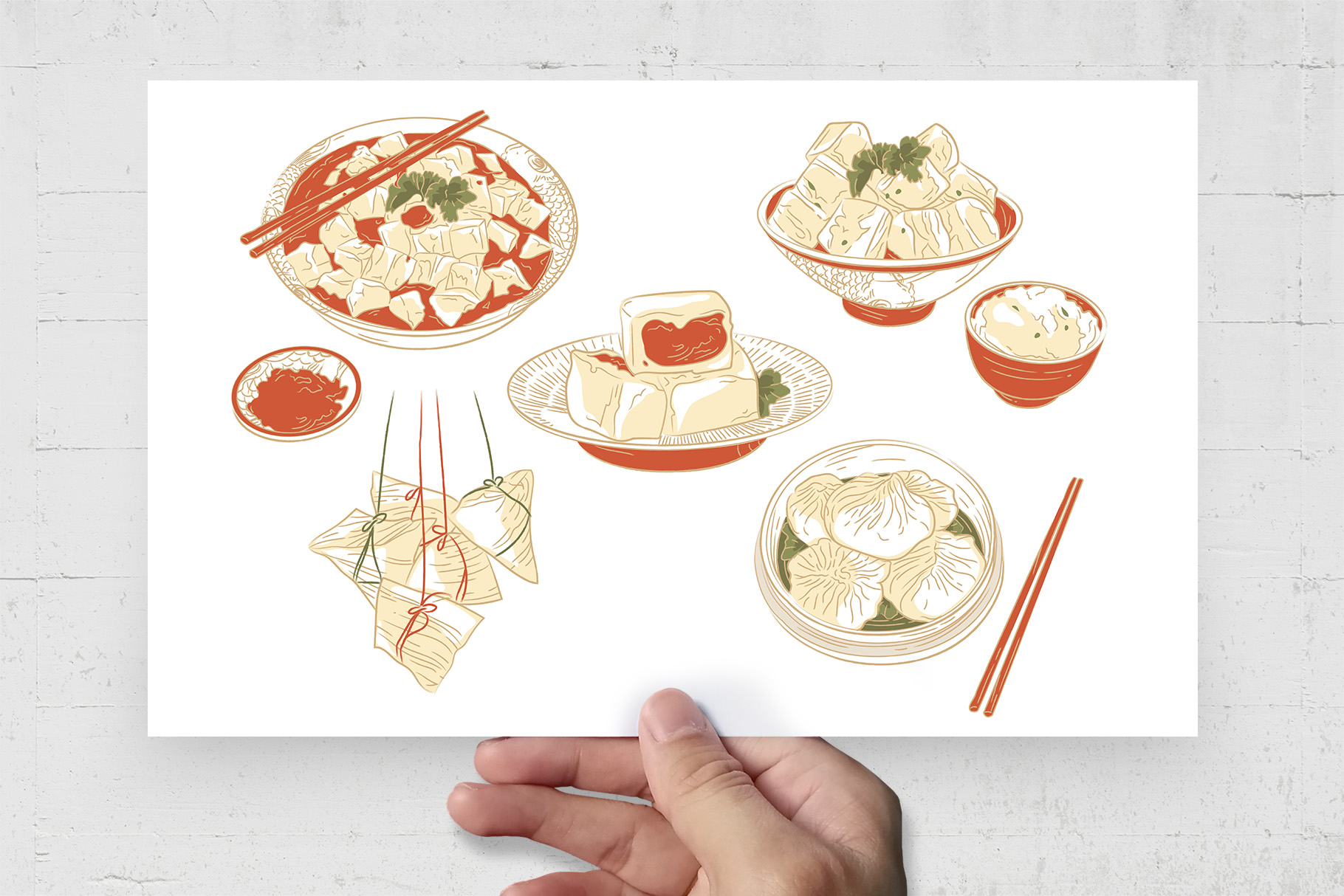 Chinese Food illustration (AI, Vector Formats)