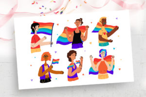 LGBT Activist Illustrations (AI, Vector Formats)